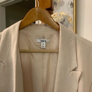 Bar III Cream Blazer Lightweight Suit Jacket